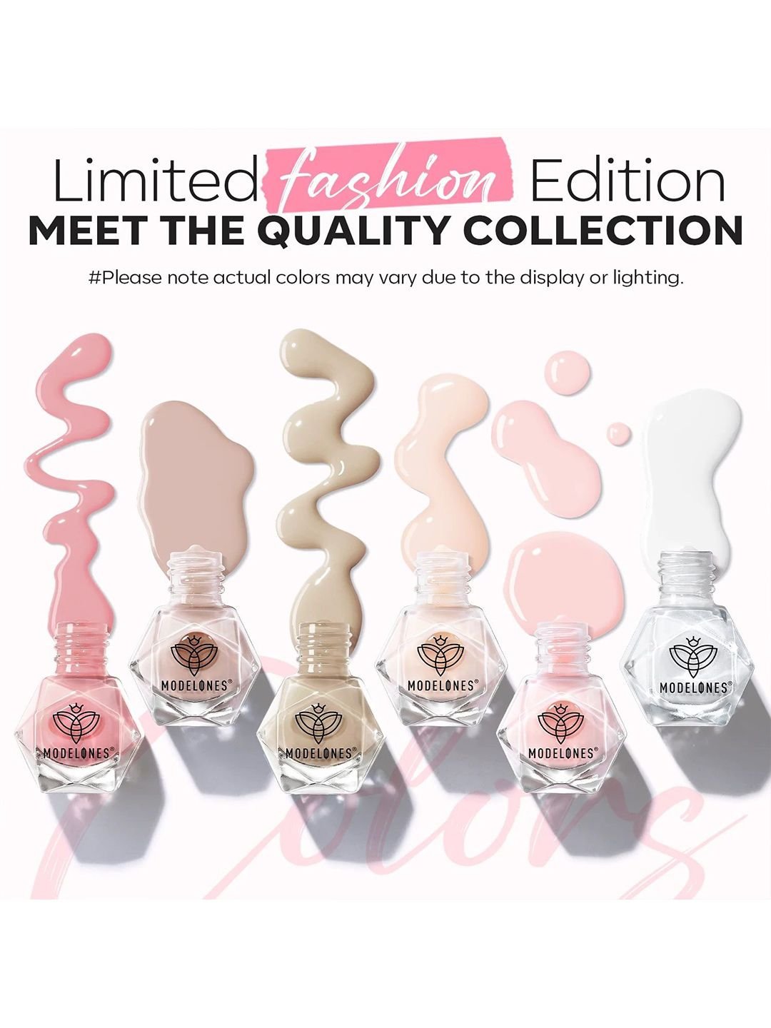 Modelones Set Of 6 Bridal Nail Art Nail Polish - 5 ml Each - Sheer Jelly - Image 3