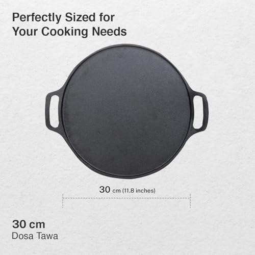 Prestige 30 cm Cast Iron Dosa Tawa|Super Durable(Lasts for Generation)|Retains Heat for Long|10 Years Warranty - Image 3