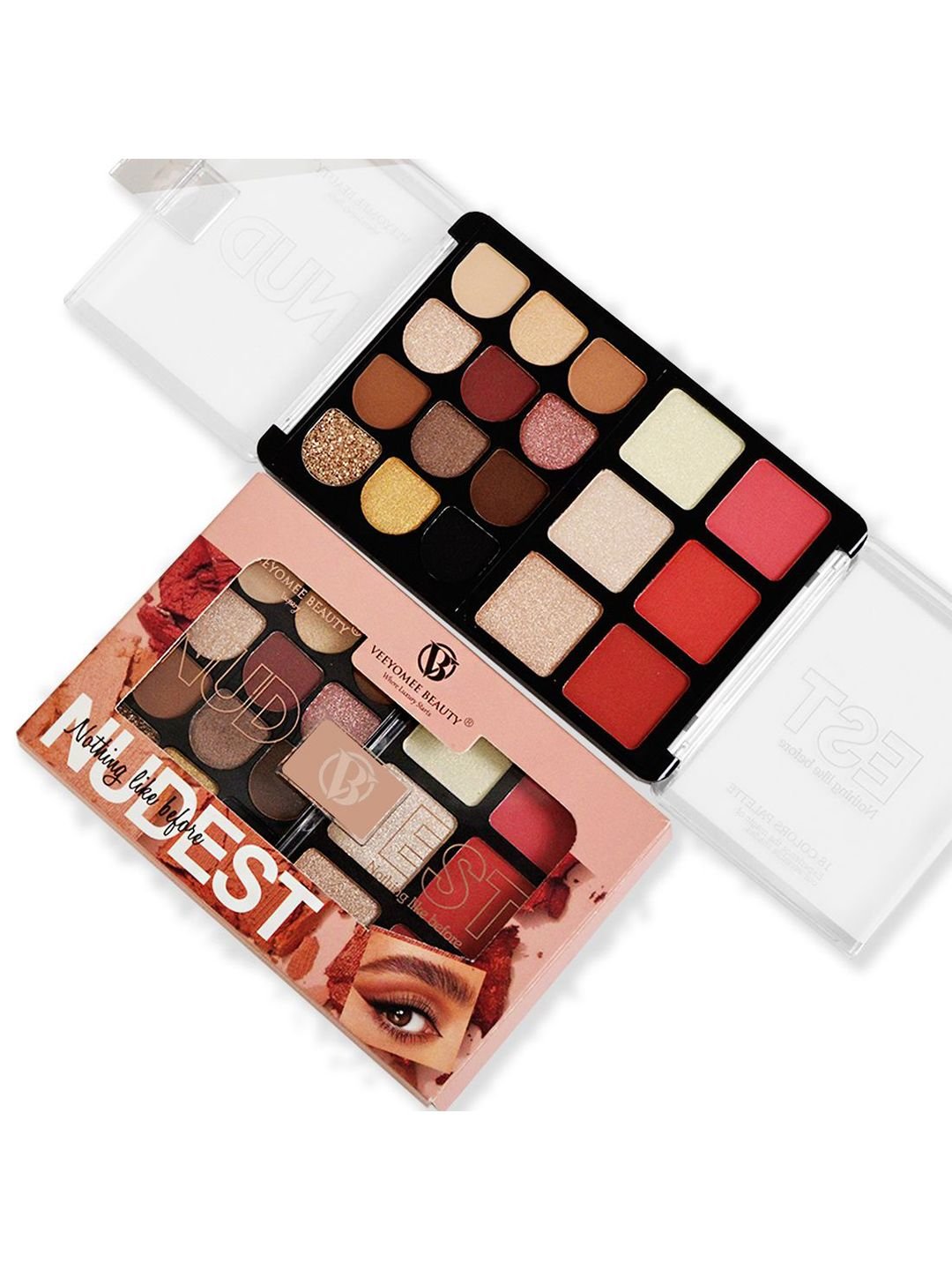 Adbeni 12 Eyeshadow 3 Highlighter 3 Blusher Long Lasting Makeup Palette
