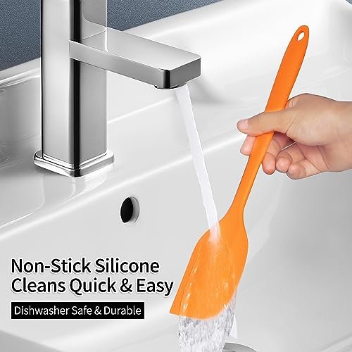 Silicone Spatula, 5 PCS High Heat Resistant Non-Stick Rubber Spatulas Set, Food Grade Baking Spatulas Kitchen Utensils for Baking, Cooking and Mixing - Image 4