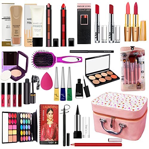 Volo Makeup Kit for Women & Girls Full Kit,Professional Makeup Set, 53 PCS All-in-one Cosmetics Gift Set (Blue)