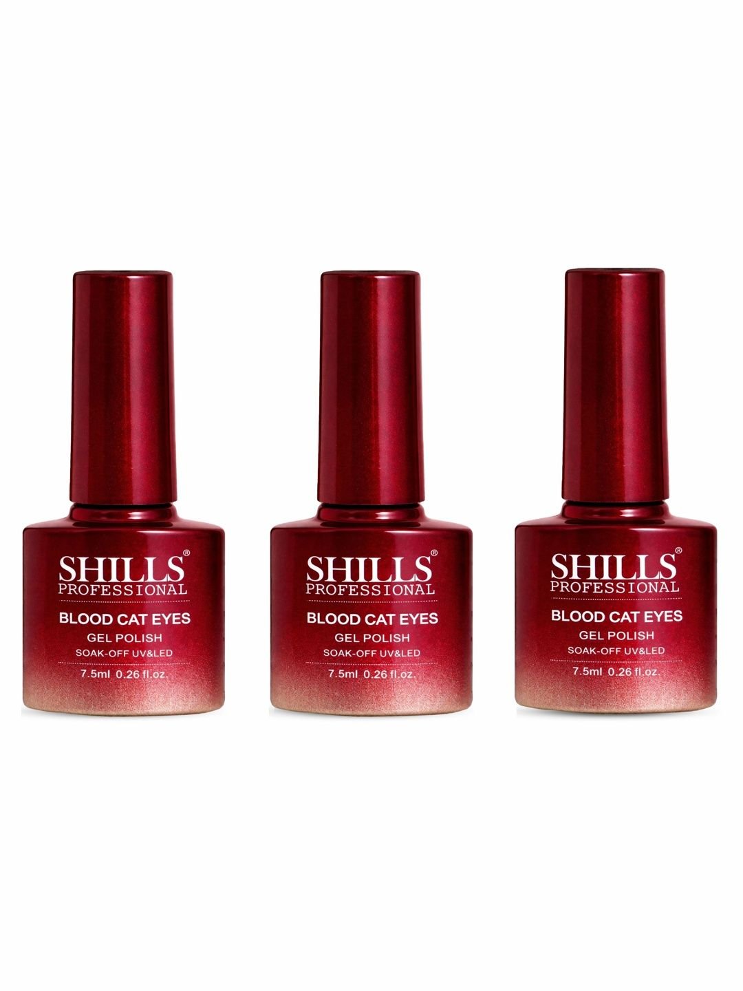 shills professional Set Of 3 Blood Cat Eye Gel Nail Polish - 7.5 ml Each - 406 - 407 - 408 - Image 3