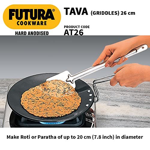 Hawkins Futura Hard Anodised Tava 26 cm, 4.88 mm - Image 4