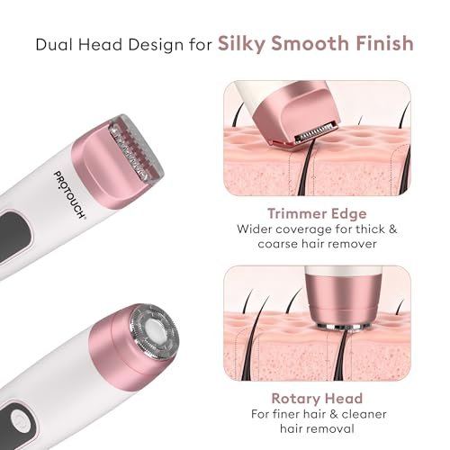 PROTOUCH All Rounder All-in-1 Women’s Trimmer & Epilator for Face, Body, Underarms & Bikini Line | Rechargeable, IPX5 Water-Resistant, Portable, Lightweight Hair Remover | Sensitive Skin Safe, Painless Grooming Tool - Image 3
