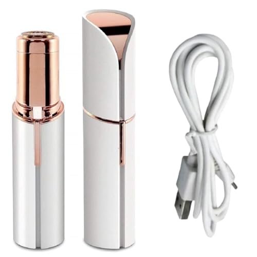 VIFERA Facial Hair Remover Machine for Women - Face, Chin, Cheek, Eyebrow & Upper Lip Hair Remover, USB Rechargeable Epilator With Light(White)