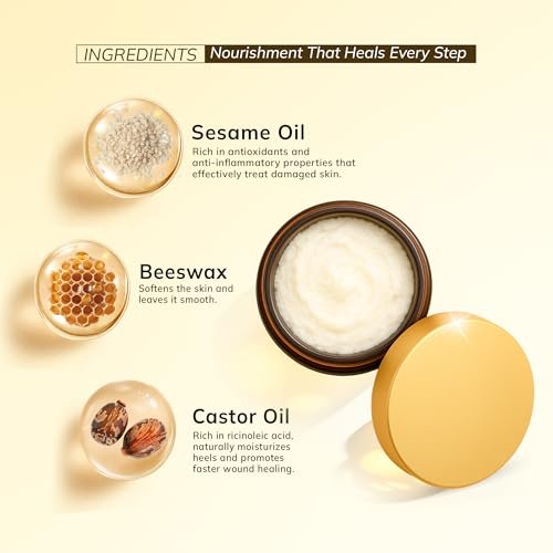 Mellow Herbal Crack Heal Foot Cream | Ayurvedic for Cracked Heels & Dry Skin | Enriched with Beeswax, Sesame Oil & Castor Oil | Deep Nourishment & Fast Healing | Paraben-Free & Ayush Certified | 50g - Image 2