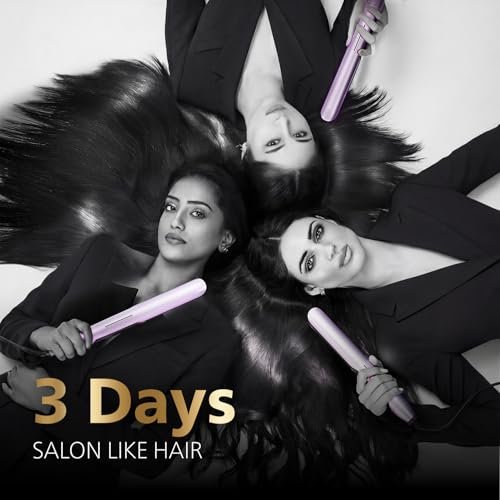 Philips India's No.1 Hair Styling Brand - One Stroke Hair Straightener | 50% Faster Straightening | 3 days salon-like hair | 12 Temperature Settings (120–230°C) Designed for Indian Hair | BHS530 - Image 4