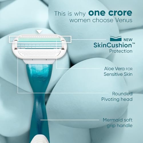 Gillette Venus Smooth Hair Removal Razor for Women with Aloe Vera, 1 Pc - Image 3