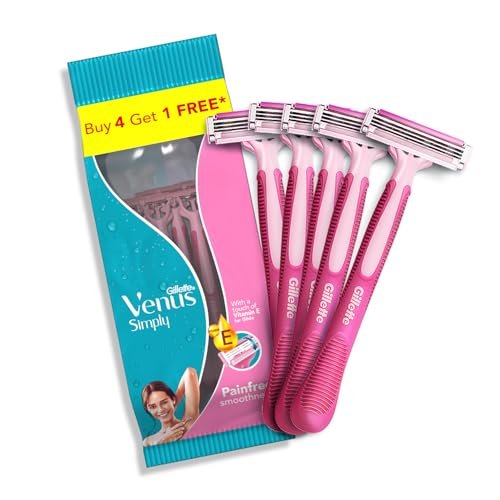 Gillette Venus Simply Venus Pink Hair Removal for Women - 5 razors (B4G1)