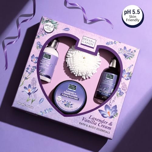 Bryan & Candy Bodycare Heart Collection Gift set for Women 100% Vegan,Ph5.5 Skin Friendly (Lavender Heart Collection) - Image 3