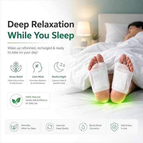 VIFERA Detox Foot Patches for Weight Loss & Toxin Removal | Natural Ginger Herbal Foot Pads for Deep Cleansing & Body Detox | Foot Patch for Pain Relief & Detoxification | Foot Pads for Women & Men (PACK OF 20) - Image 3