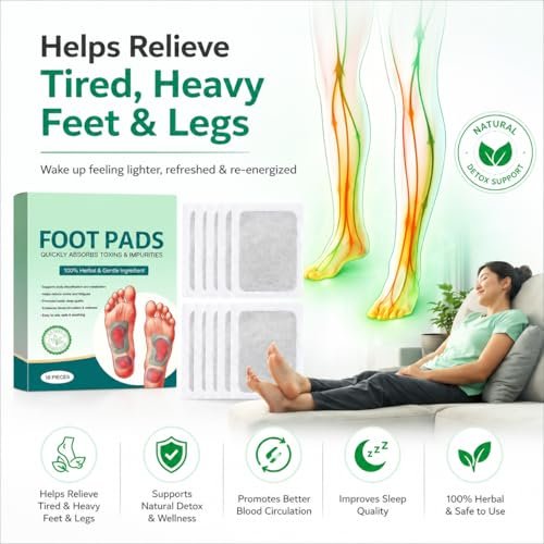 VIFERA Detox Foot Patches for Weight Loss & Toxin Removal | Natural Ginger Herbal Foot Pads for Deep Cleansing & Body Detox | Foot Patch for Pain Relief & Detoxification | Foot Pads for Women & Men (PACK OF 20) - Image 4