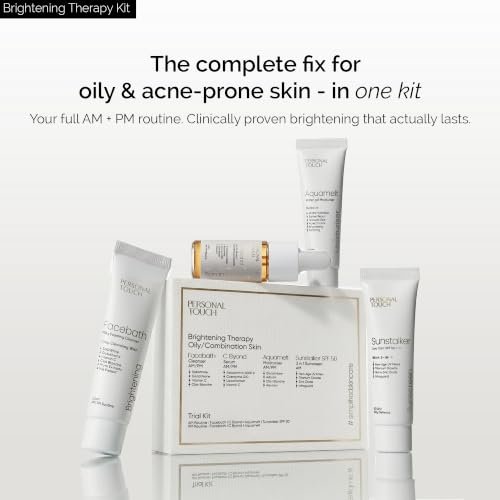 Personal Touch Complete Trial Kit – Brightening Therapy for Oily & Combination Skin | Facebath Cleanser, C Byond Serum, Aquamelt Moisturizer & SPF 50 Sunstalker Sunscreen - Image 2