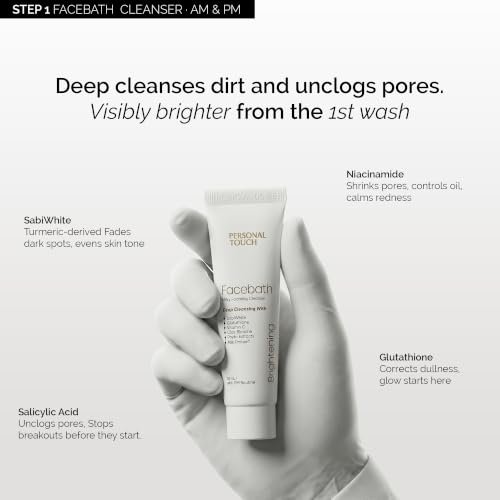 Personal Touch Complete Trial Kit – Brightening Therapy for Oily & Combination Skin | Facebath Cleanser, C Byond Serum, Aquamelt Moisturizer & SPF 50 Sunstalker Sunscreen - Image 4