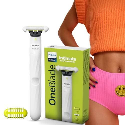 Philips OneBlade Intimate 2-in-1 Trimmer for Women | Painless Hair Removal with Patented Skin-Safe Tech | Bikini, Underarm & Body Trimmer | Sensitive Skin Tested | No post shave irritation | QP1924/20