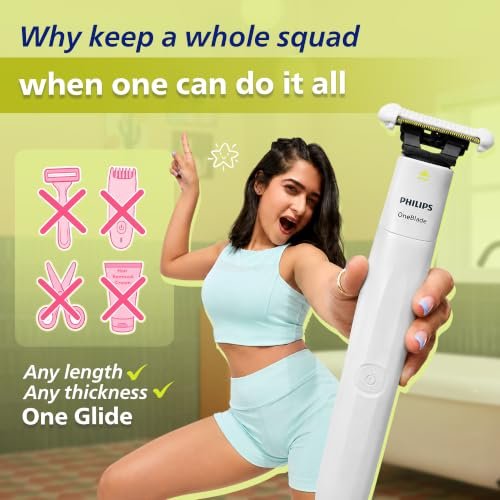 Philips OneBlade Intimate 2-in-1 Trimmer for Women | Painless Hair Removal with Patented Skin-Safe Tech | Bikini, Underarm & Body Trimmer | Sensitive Skin Tested | No post shave irritation | QP1924/20 - Image 4