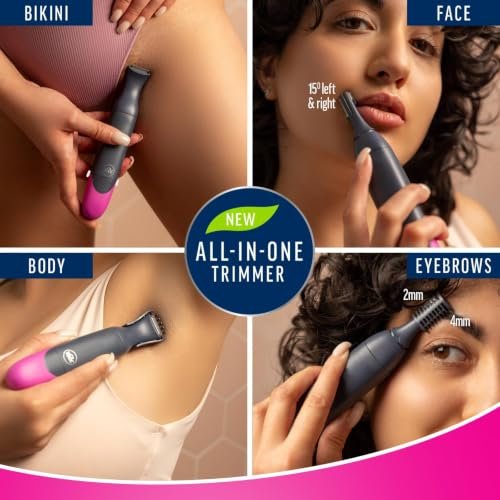 Veet Women Trimmer |All-in-One Full Body Trimmer for Women | Full Body, Bikini, Face & Eyebrow | No Nicks & Cuts | Hair Removal | Bikini Trimmer | Eyebrow Trimmer - Image 3