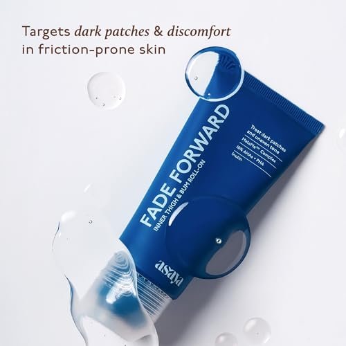 Asaya Fade Forward Inner Thigh & Bum AHA Roll-On | Pigmentation Removal Serum For Dark Inner Thighs & Buttocks | For Women & Men | Non-Sticky & Soothing | MelaMe™ Complex, 10% AHAs & PHA, Inulin | 70ml - Image 2