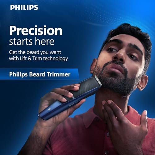 Philips India's No.1 Men's Trimmer* | Lift & Trim Technology | Skin Friendly Beard Trimmer for Men | Effortless Styling | Self-Sharpening Blades | 60 mins runtime | 3 yrs warranty* | BT3325 - Image 2