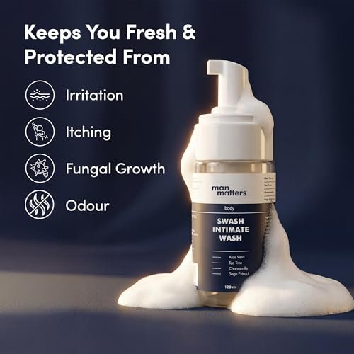 Man Matters Intimate Wash with Aloe Vera, Tea Tree for Men Anti Bacterial, Anti Itch, Anti Odour | Better Private Parts Hygiene| pH Balanced Intimate |120 ml - Image 2
