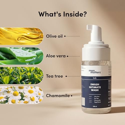 Man Matters Intimate Wash with Aloe Vera, Tea Tree for Men Anti Bacterial, Anti Itch, Anti Odour | Better Private Parts Hygiene| pH Balanced Intimate |120 ml - Image 4