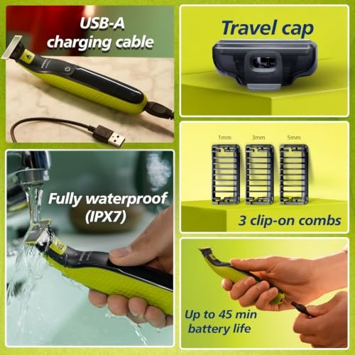 Philips OneBlade Turbo2X Hybrid Trim, Edge, Shave | Perfected for Skin Comfort | Trimmer Men Beard | Suits all skin types & beard thickness, Wet & Dry Use | Electric Trimmer for Men | QP2724/10 - Image 3