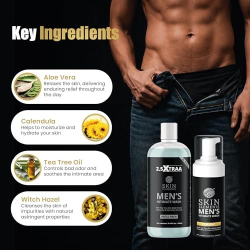 Skin Elements Men’s Intimate Wash JUMBO Pack | With Refill | 420 ml - Image 4