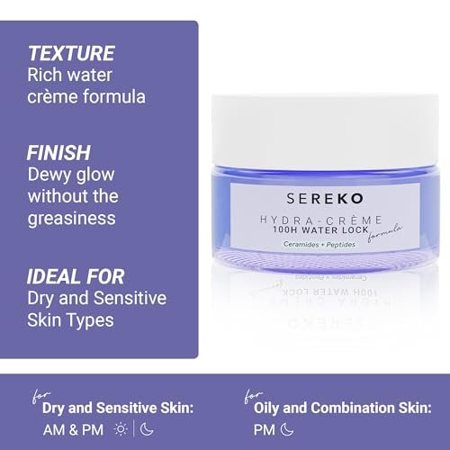 SEREKO Hydra Creme Ceramide Moisturizer Cream for Face — Skin Barrier Repair & Long-Lasting Hydration up to 100 hrs | Peptide + Ceramide Gel Formula | Lightweight | All Skin Types | 50 ml - Image 4