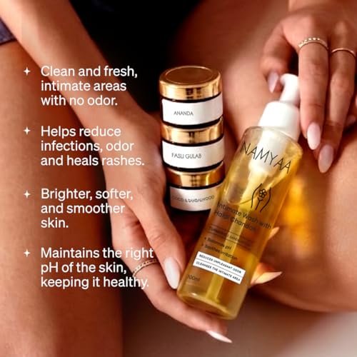 Namyaa Intimate Smell Good Kit- Combo Pack of Intimate Solid Perfume 45g & Haldi Chandan Intimate Wash 100g | With Germ and Odour Protection - Image 4