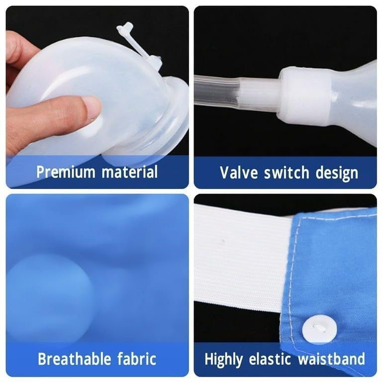 Urine Collection Device with Adjustable Belt & Drainage Bag | Reusable Urinary Incontinence Aid for Bedridden, Elderly & Post-Surgery Care-3000ml-men - Image 4