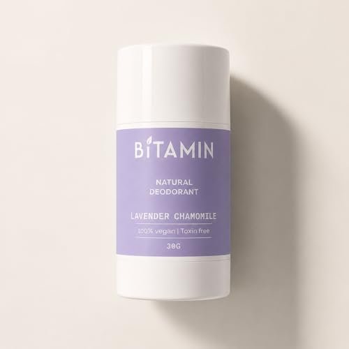 Bitamin Natural Deodorant Underarm Roll On with 5% Vitamin C | Natural Deodorant for Men & Women | Made in India | No Aluminium, No Alcohol, No Parabens & No Triclosan | 8 Hour Odour Control | Lavender - 30g (Pack of 1)