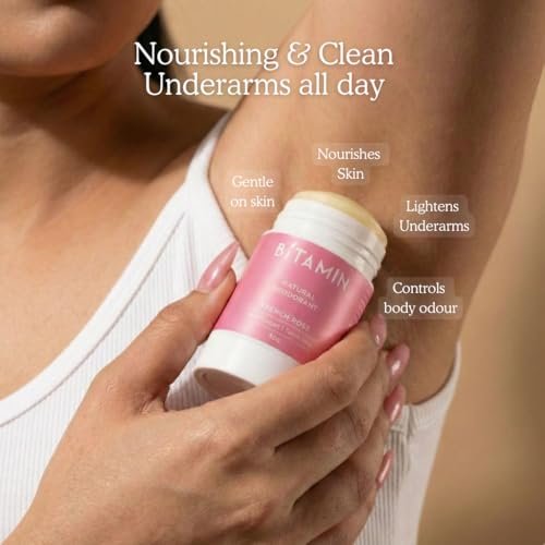 Bitamin Natural Deodorant Underarm Roll On with 5% Vitamin C | Natural Deodorant for Men & Women | Made in India | No Aluminium, No Alcohol, No Parabens & No Triclosan | 8 Hour Odour Control | Lavender - 30g (Pack of 1) - Image 4