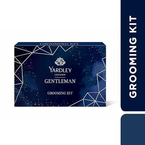 Yardley London Gentleman Luxury Grooming Kit For Men With Classic Activated Charcoal Soap, Elegance Lather Shaving Cream, After Shave Lotion, Shaving Brush, And Classic Body Deodorant Spray | Gentleman - Image 2