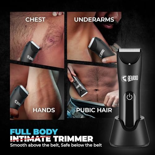 BEARDO Ball Safe Pro Trimmer For Men|Fast Charging Trimmer For Private Parts, Beard, Body| Body Grooming Kit - No Nicks Or Cuts, Powerful Motor, Type C, Fast Charging, 90-Min Runtime,Black - Image 2