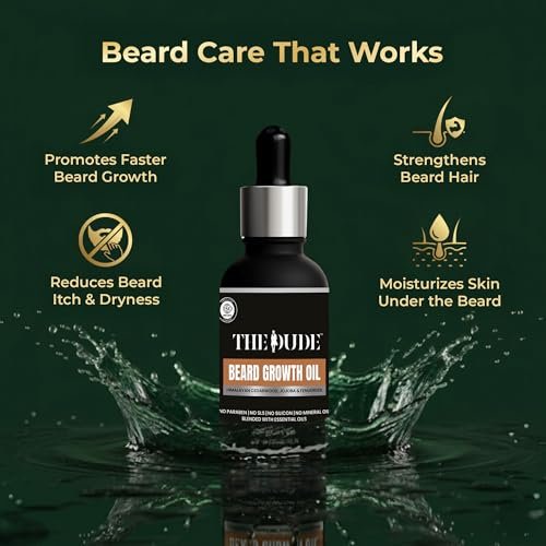 THE DUDE Beard Growth Oil for Men - 30 ml | Himalayan Cedarwood, Jojoba & Fenugreek | Promotes Thicker Beard | For Patchy Uneven Growth - Image 4