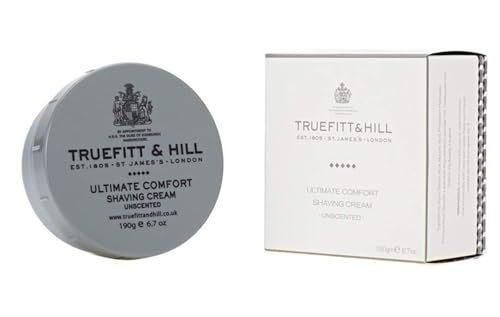Truefitt & Hill Trafalgar Shaving Cream For men | 190gm - Bowl |All Skin Type | Glycerine based |Smooth Razor Glide|Rich Lather|Contains Essential Oils | All Natural