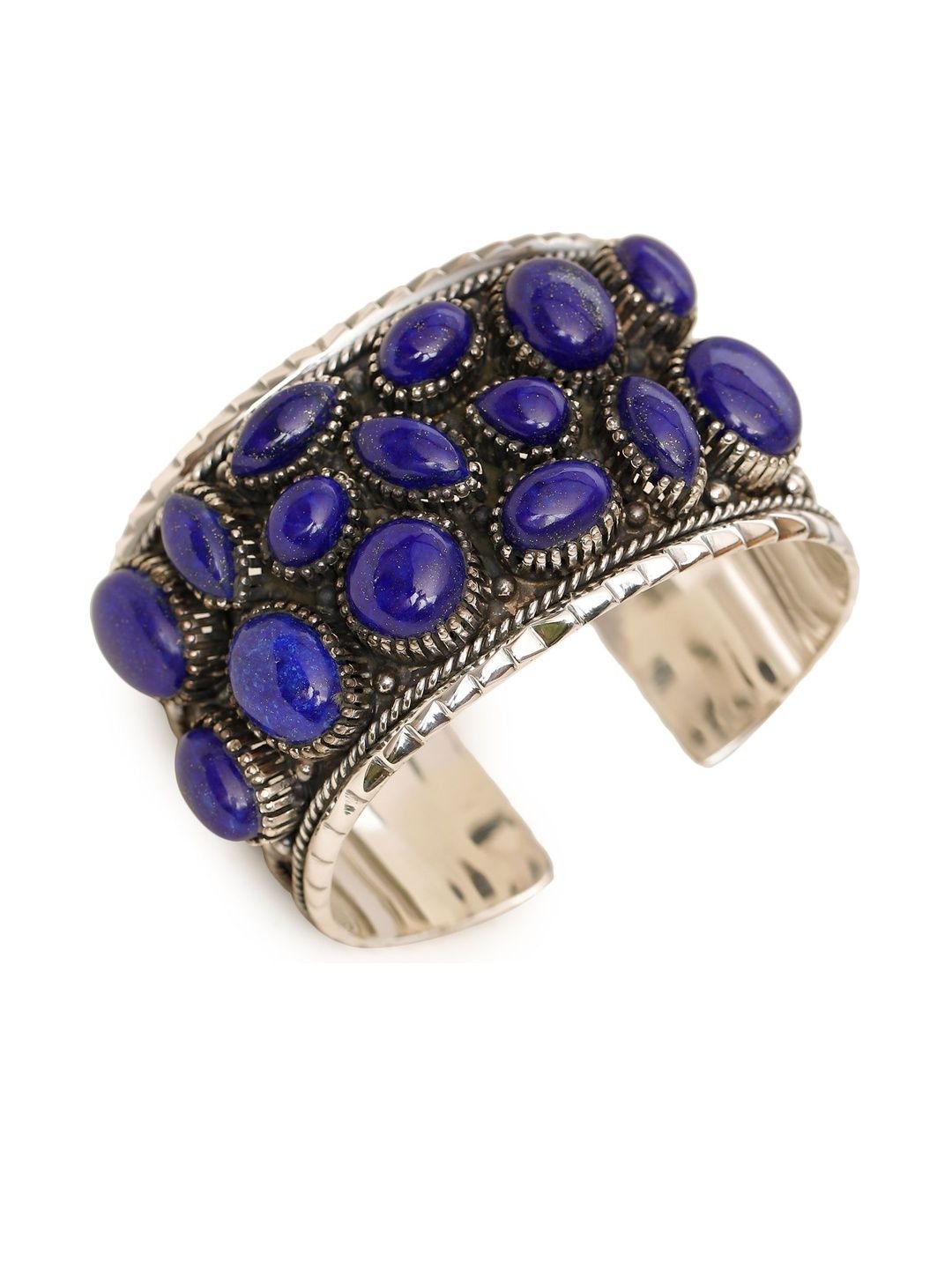 Exotic India Lapis Lazuli Cuff Bracelet - Image 2