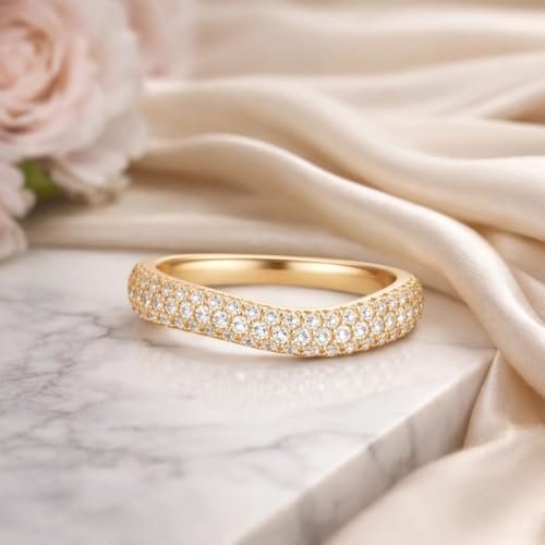 Ollien Polished Essence Band for Women | Rose Gold Plated Imitation Brass Ring | Premium Minimal Jewellery - Image 4