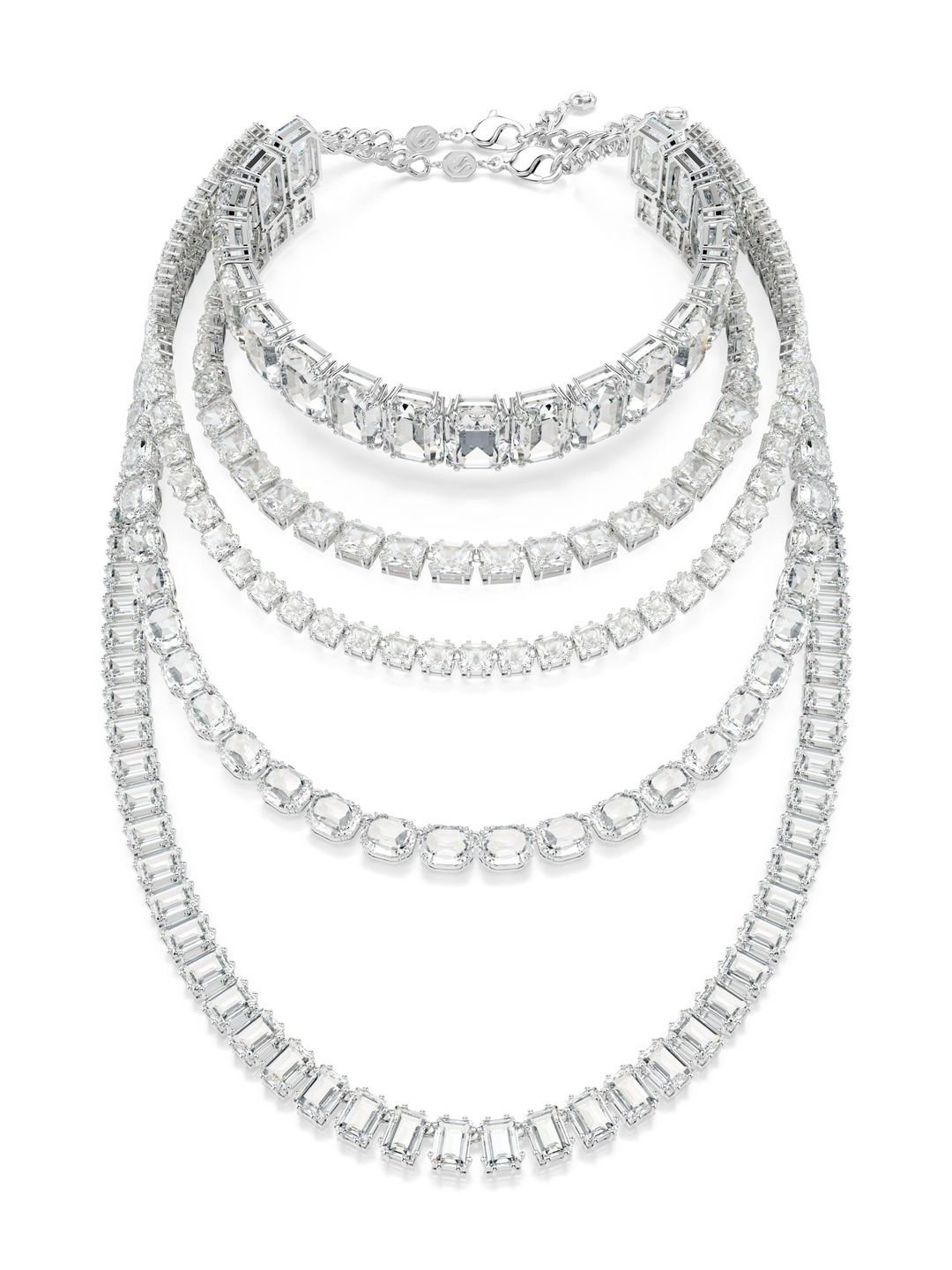 SWAROVSKI Rhodium-Plated Crystals Stone Studded Necklace