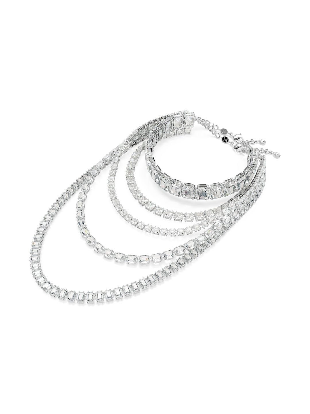 SWAROVSKI Rhodium-Plated Crystals Stone Studded Necklace - Image 2