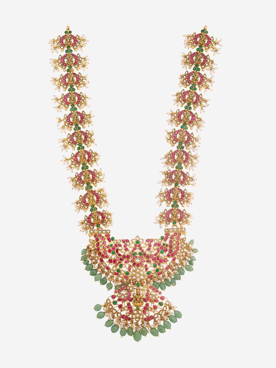 Kushal's Fashion Jewellery Silver Gold-Plated Necklace - Image 2