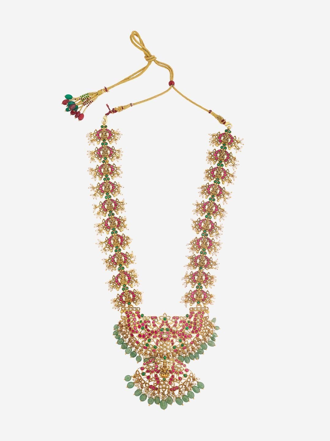 Kushal's Fashion Jewellery Silver Gold-Plated Necklace - Image 3