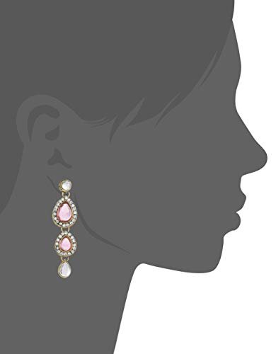 Shining Diva Latest Stylish 18k Gold Plated Traditional Kundan Necklace Jewellery Set for Women - Image 4