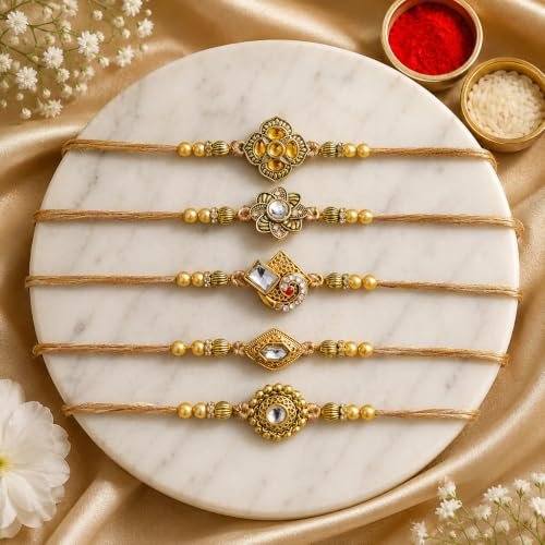 Dreamica Rakhi Set for Brother with Greeting Card And Tilak Set - Image 2