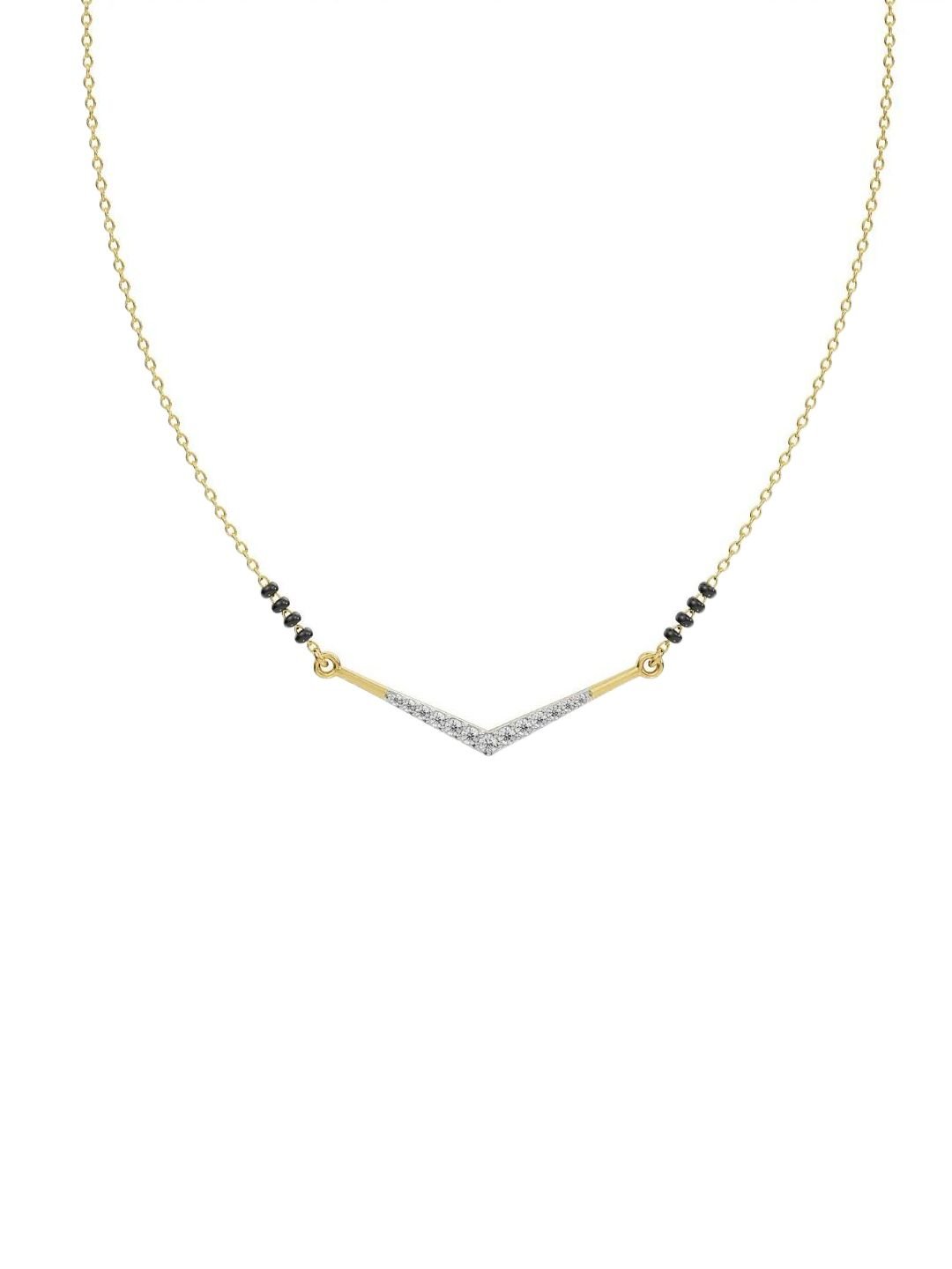 Emori Emori Meera Lab Diamond Mangalsutra in 18KT Gold - Image 2