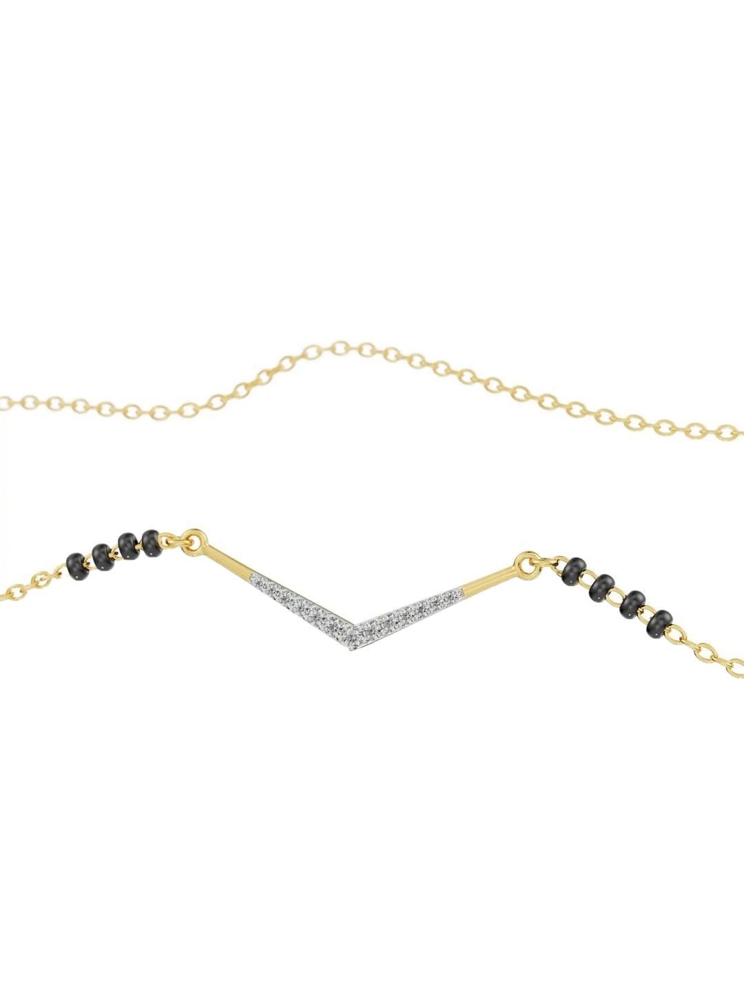 Emori Emori Meera Lab Diamond Mangalsutra in 18KT Gold - Image 3