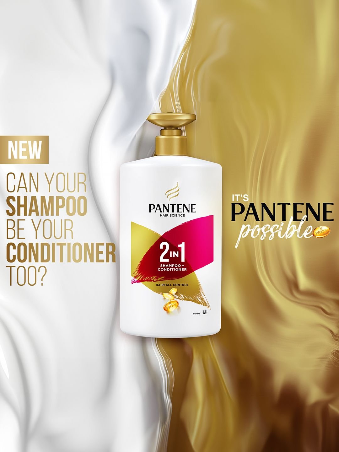 Pantene Pro-V Advanced Hairfall Solution 2 In 1 Hairfall Control Shampoo + Conditioner- 1L - Image 4