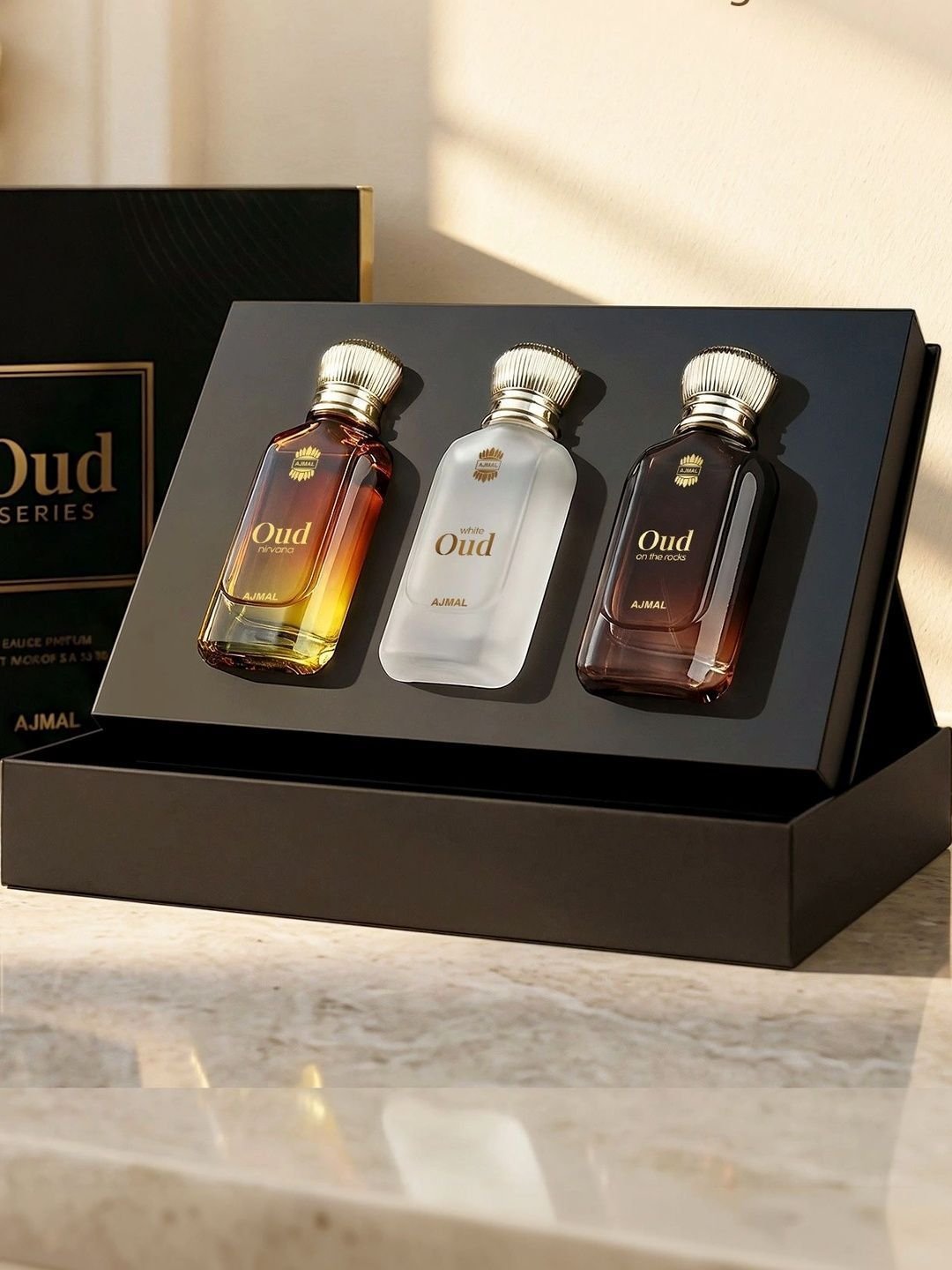 Ajmal Unisex Oud Series Premium Oudhy Long Lasting EDP Perfume Luxurious Giftset 30ml each - Image 2