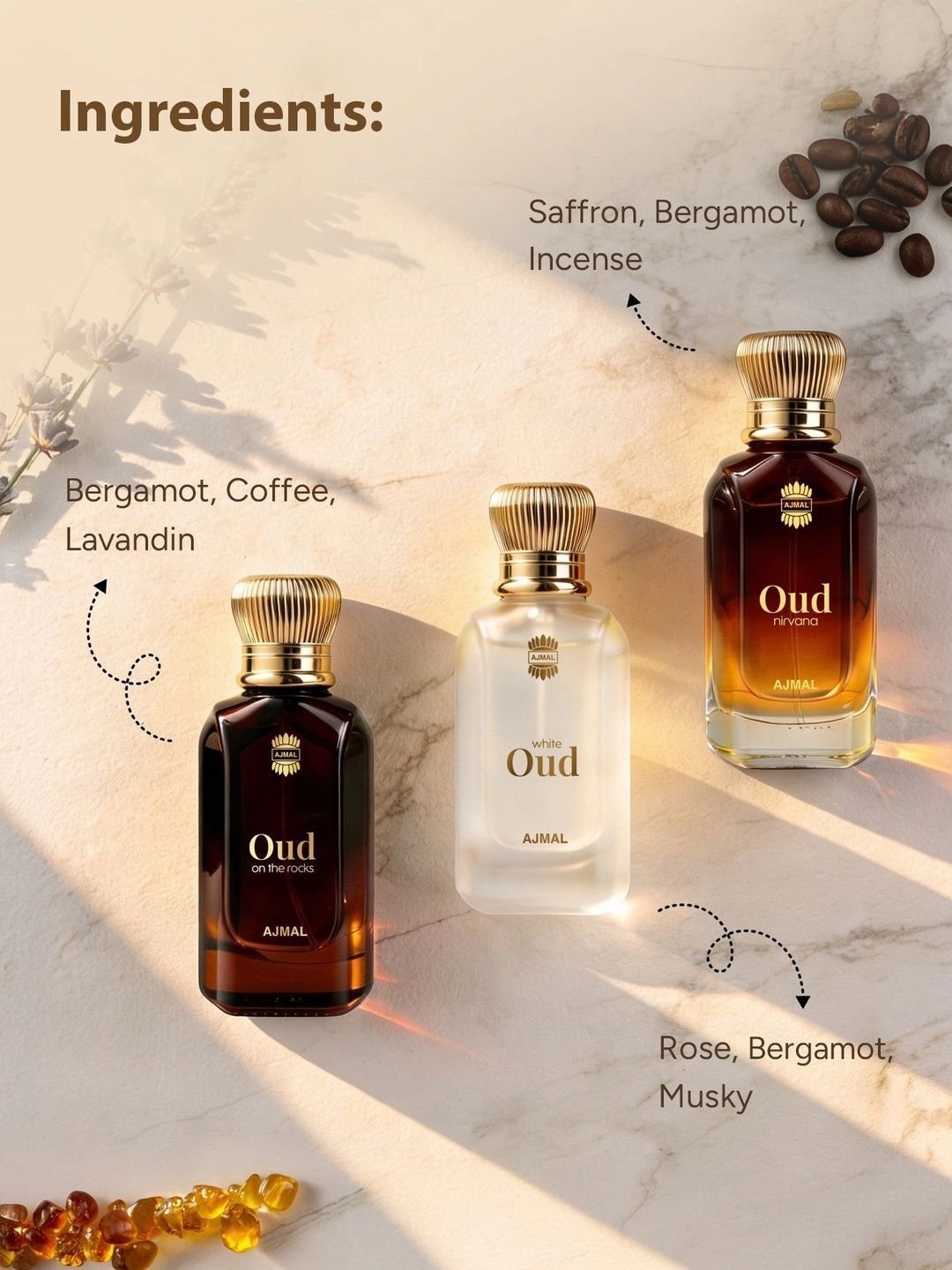 Ajmal Unisex Oud Series Premium Oudhy Long Lasting EDP Perfume Luxurious Giftset 30ml each - Image 3