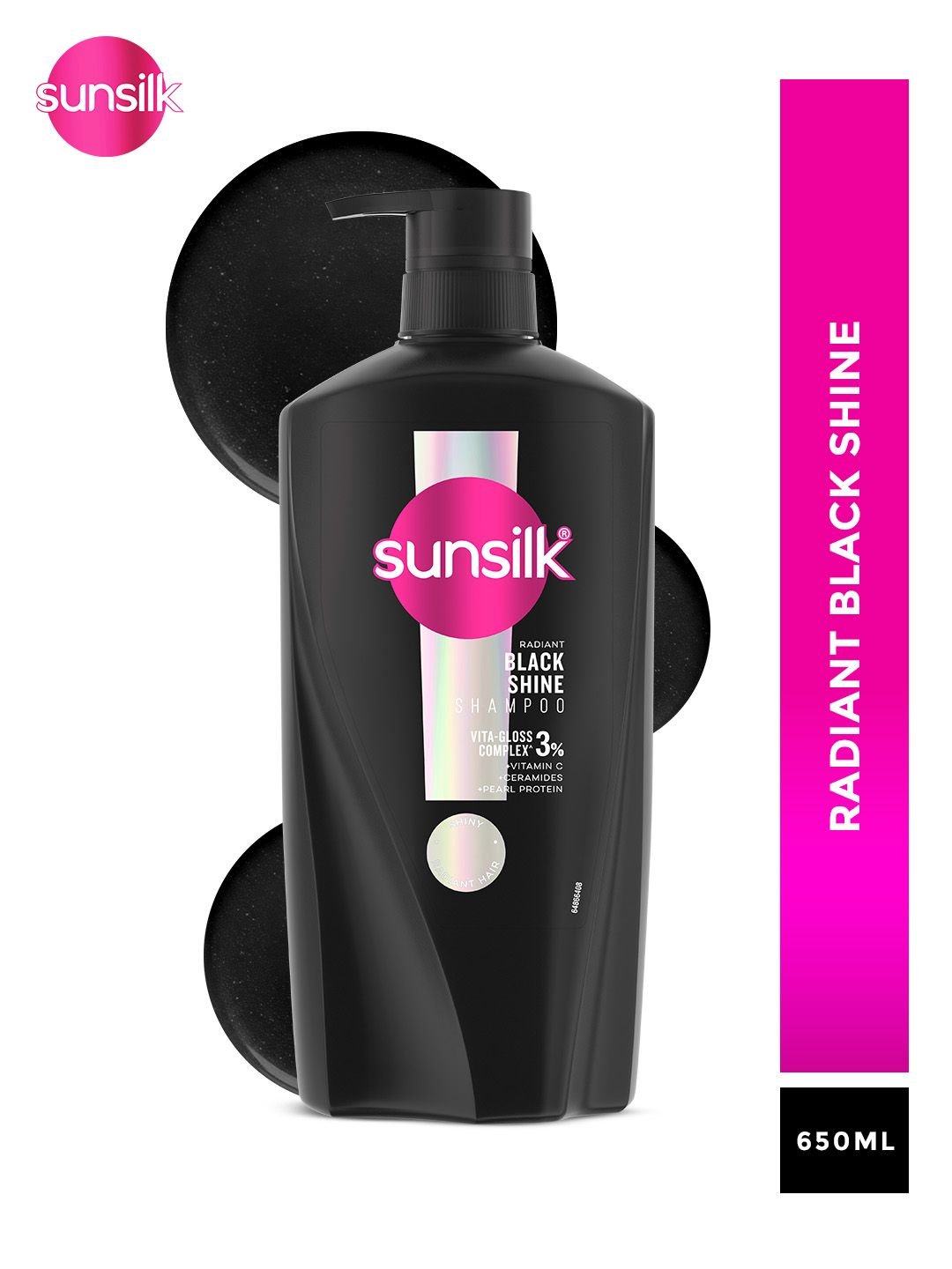 Sunsilk Radiant Black Shine Shampoo - 650 ml